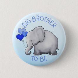 Gullig storebror för ballongelefantbaby shower knapp