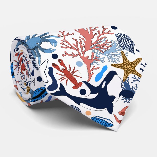 Gullig strandmönstertie slips (Rullad)