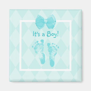 Gullig strumpebandsorden för pojkefotspårbaby magnet