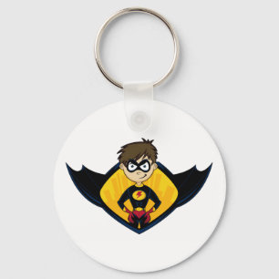 Gullig Superheropojke Keychain Nyckelring