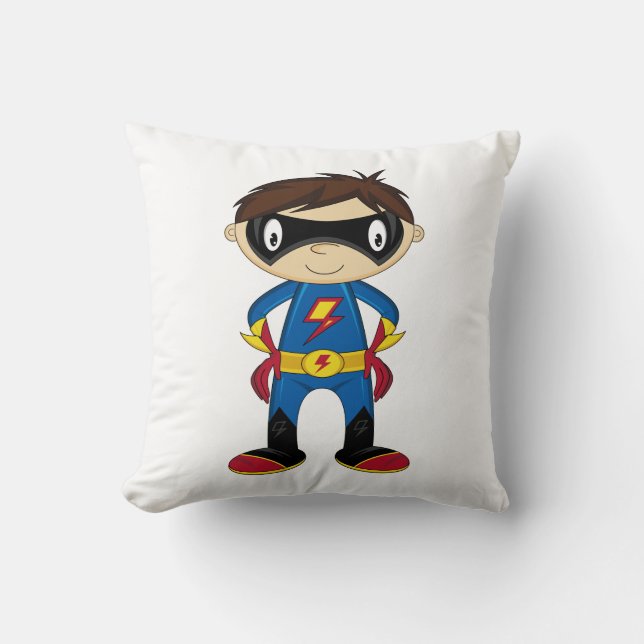 Gullig Superheropojke Kudde (Framsida)
