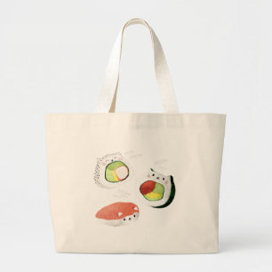 Gullig Sushikatt Jumbo Tygkasse