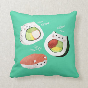 Gullig Sushikatt Kudde
