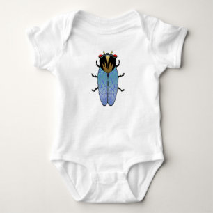 Gullig svart cikada t-shirt