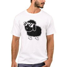 Gullig svart fårtecknad