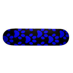 Gullig svart för blått för valphundtass avtryck old school skateboard bräda 21,6 cm