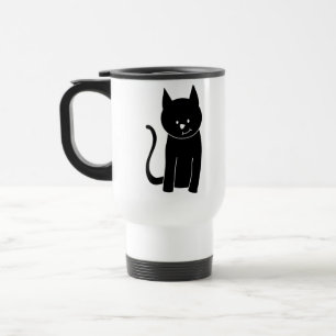 Gullig svart katt resemugg