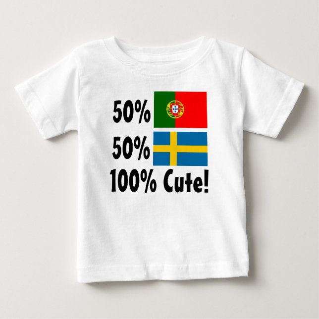 Gullig svensk 100% för 50% portugis 50% tee (Framsida)