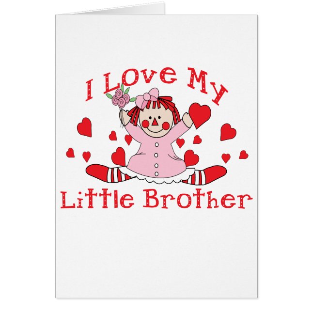 Gullig syskongåva hälsningskort (Framsidan)