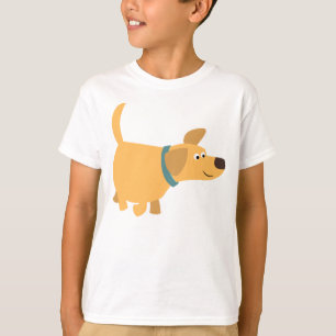 Gullig T-tröja för tecknadgultLabrador barn Tee Shirt