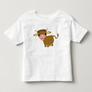 Gullig T-tröja för tecknadoxebarn T Shirt