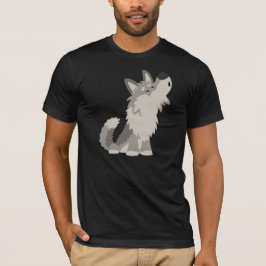 Gullig T-tröja för tjutatecknadvarg Tee Shirt