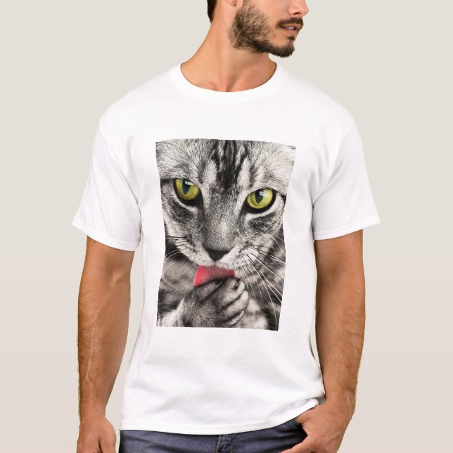 Gullig tabby katt t shirt (Framsida)