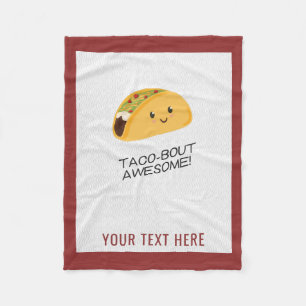Gullig Taco-anfall för Kawaii Tacopersonlig Fleecefilt