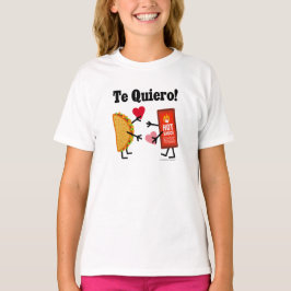 Gullig Taco & varm sås - Te Quiero! (Jag älskar T-shirt