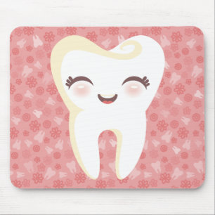 Gullig tand - rosa anpassade Mousepad Musmatta