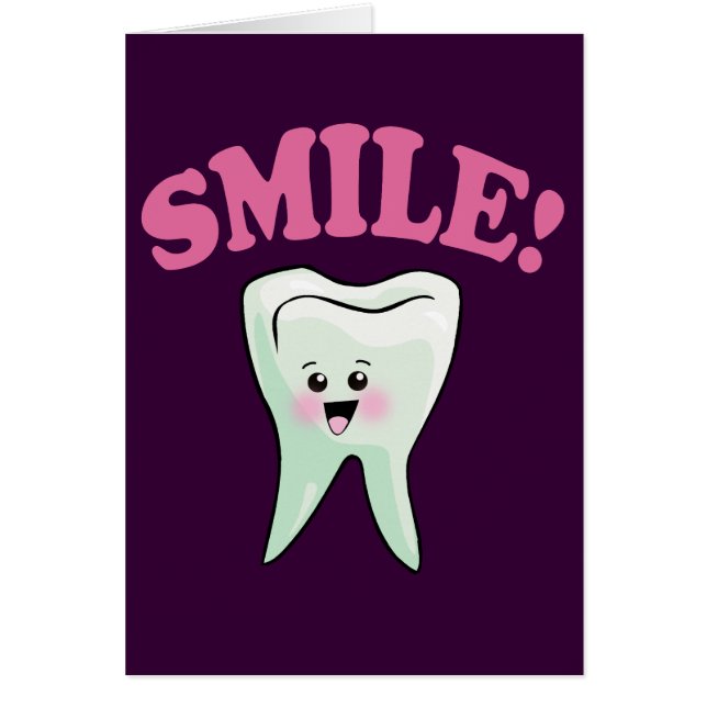 Gullig tandhygienist hälsningskort (Framsidan)