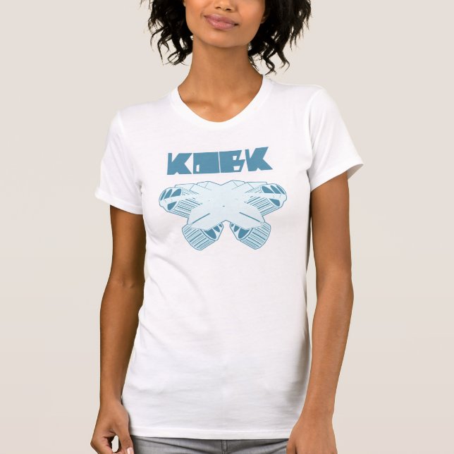 gullig tankutslagsplats för vit t-shirt (Framsida)