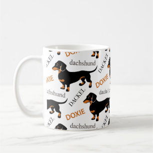 Gullig tax eller Doxie mönster Kaffemugg