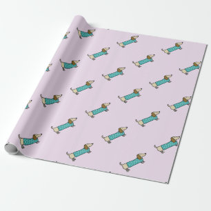Gullig tax i mintblått presentpapper