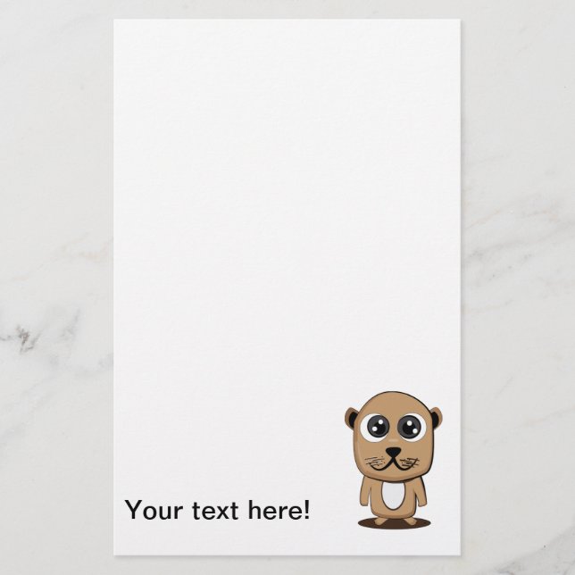 Gullig teckenclipart brevpapper (Framsida)