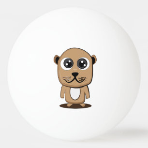 Gullig teckenclipart pingisboll