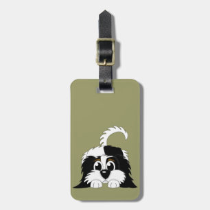 Gullig tecknad Cavachon Bagagebricka
