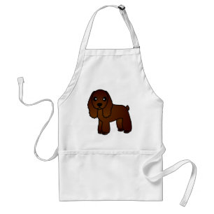 Gullig tecknad för chokladcockerspanielSpaniel Förkläde