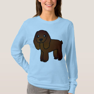 Gullig tecknad för chokladcockerspanielSpaniel Tee