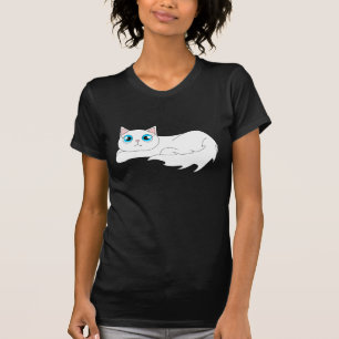 Gullig tecknad för vitRagdoll katt T-shirt