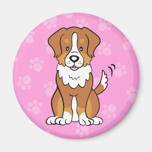 Gullig tecknad hundaustralian shepherdmagnet magnet