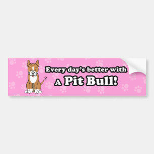 Gullig tecknad hundPitbull bildekal