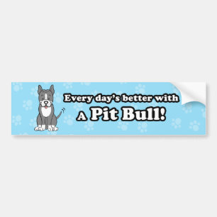 Gullig tecknad hundPitbull bildekal