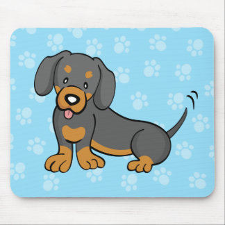 Gullig tecknad hundtax Mousepad Musmatta