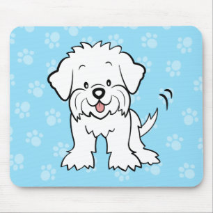 Gullig tecknad maltesiska Mousepad Musmatta