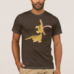 Gullig tecknad som gäspar ThylacineT-tröja T-shirt