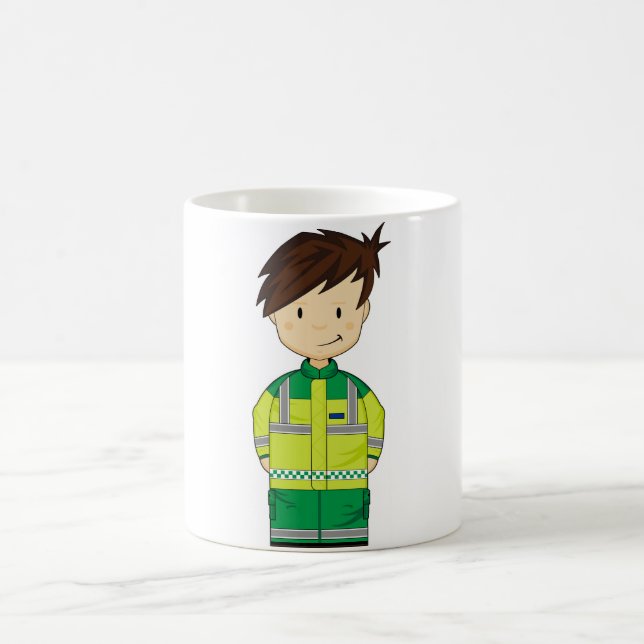 Gullig tecknadambulans EMT Kaffemugg (Center)