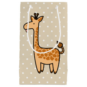 Gullig tecknadbabygiraff & polka dots