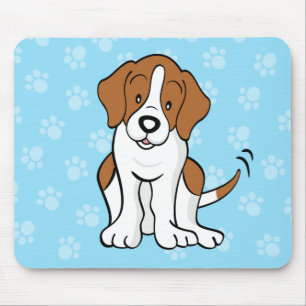 Gullig tecknadBeagle Mousepad Musmatta