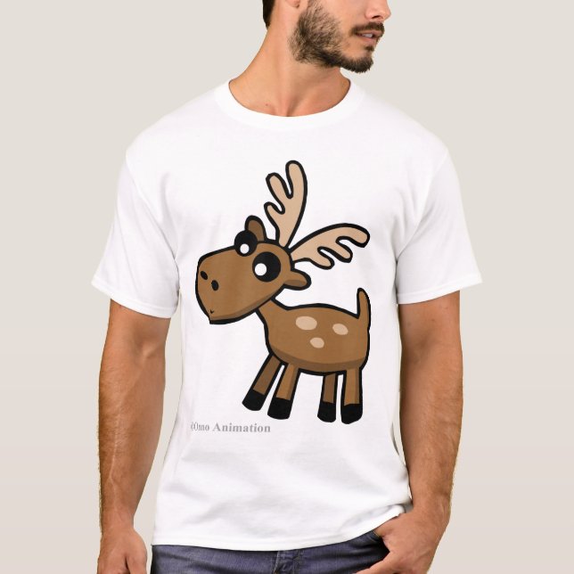 Gullig tecknadchokladälg från den Kanada T Tee Shirt (Framsida)