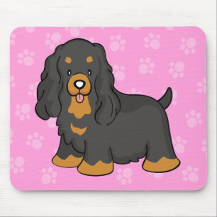 Gullig tecknadcockerspanielSpaniel Mousepad Musmatta