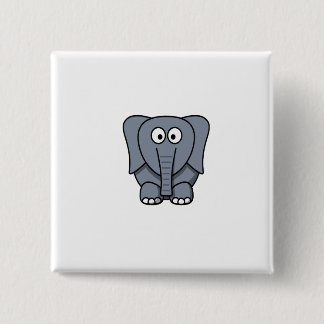Gullig tecknadelefant Clipart Knapp