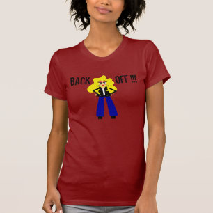 Gullig tecknadflicka med inställningtshirten t-shirt