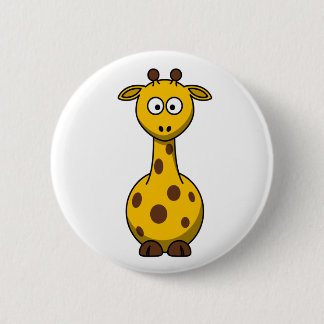 Gullig tecknadgiraff Clipart Knapp