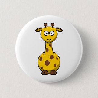Gullig tecknadgiraff knapp