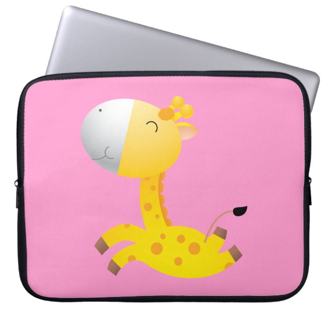 Gullig tecknadgiraff laptop fodral (Framsidan)