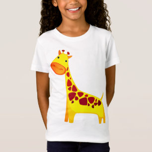 Gullig tecknadgiraff t shirt