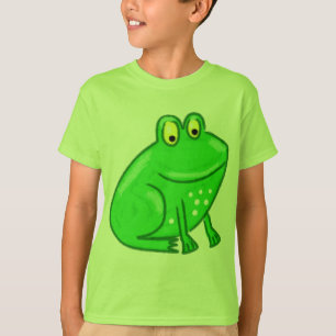 Gullig tecknadgroda tee shirt