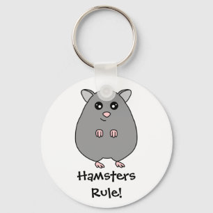Gullig tecknadHamster - Hamsters härskar Keychain Nyckelring