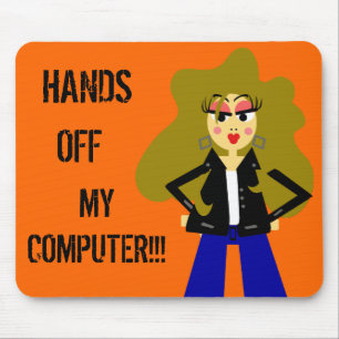 Gullig tecknadinställningflicka Mousepad Musmatta